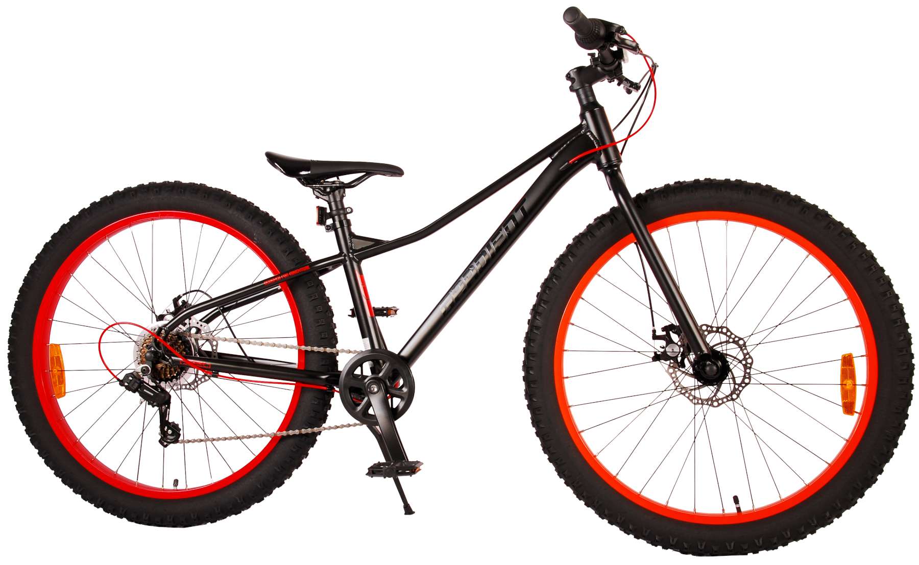 Kinderfahrrad 26 Zoll Volare Gradient Jungen Schwarz Orange 7 Gang Prime Collection