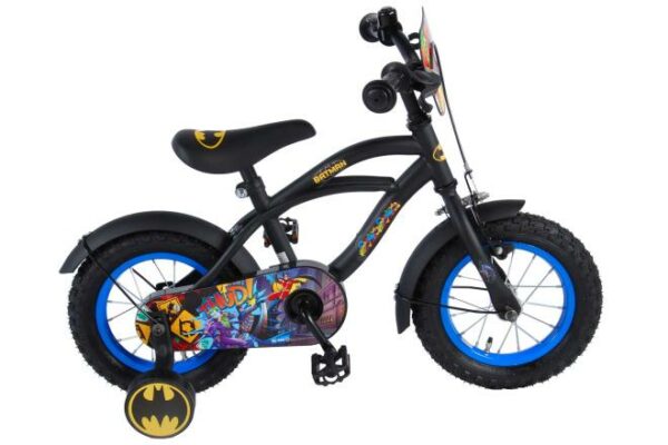 Kinderfahrrad 12 Zoll Batman Jungen Schwarz