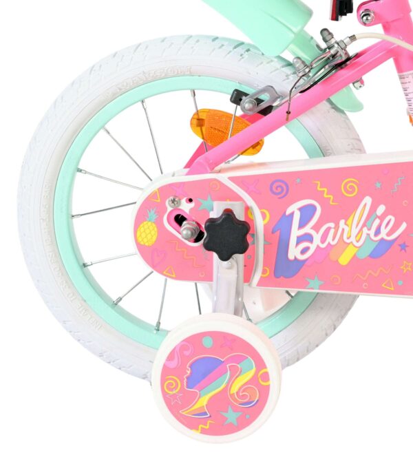 Barbie Kinderfahrrad - Mädchen - 14 Zoll - Rosa - Zwei Handbremsen