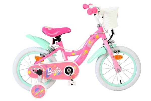 Barbie Kinderfahrrad - Mädchen - 14 Zoll - Rosa - Zwei Handbremsen