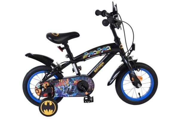 Batman Kinderfahrrad - Jungen - 12 Zoll - Schwarz - Zwei Handbremsen