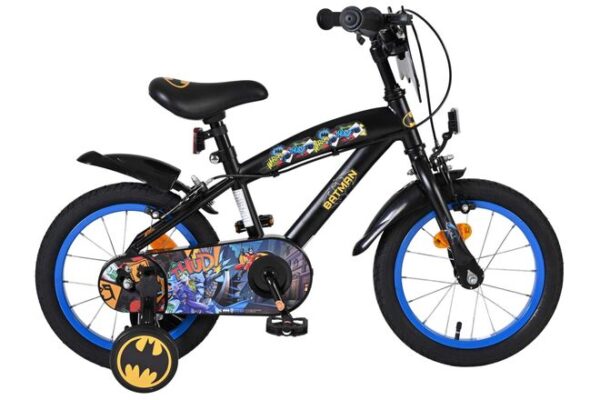 Batman Kinderfahrrad - Jungen - 14 Zoll - Schwarz - Zwei Handbremsen