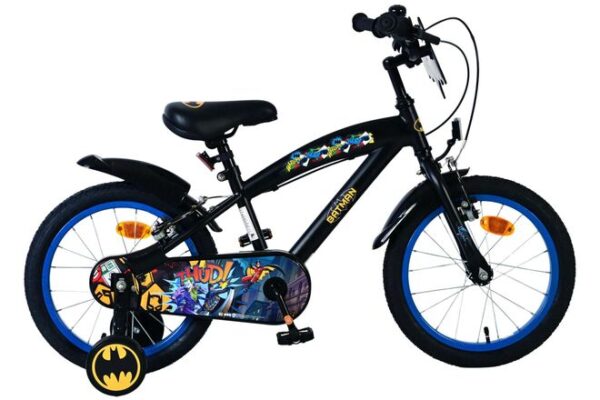 Batman Kinderfahrrad - Jungen - 16 Zoll - Schwarz - 2 Handbremsen