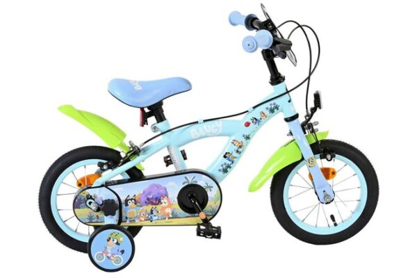 Bluey Kinderfahrrad - Uni - 12 Zoll - Hellblau - Zwei Handbremsen
