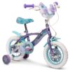 Disney Frozen 2 Kinderfahrrad - Mädchen - 12 Zoll - Blau/Lila - Zwei Handbremsen