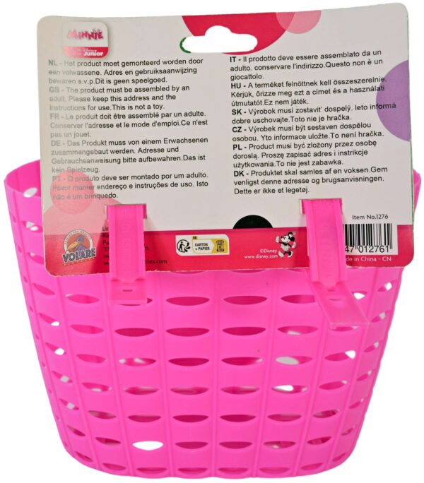 Disney Minnie Plastikkorb - Mädchen - Rosa