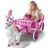 Disney Prinzessin Pferd mit Kutsche - Elektrisches Kinderfahrzeug
