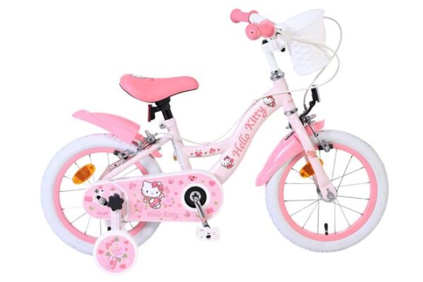 Hello Kitty Kinderfahrrad - Mädchen - 14 Zoll - Rosa - Zwei Handbremsen