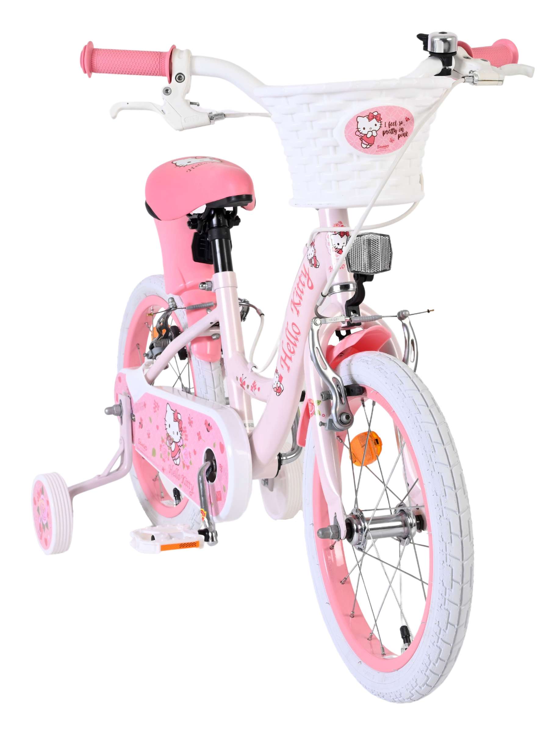Hello Kitty Kinderfahrrad - Mädchen - 16 Zoll - Rosa - Zwei Handbremsen