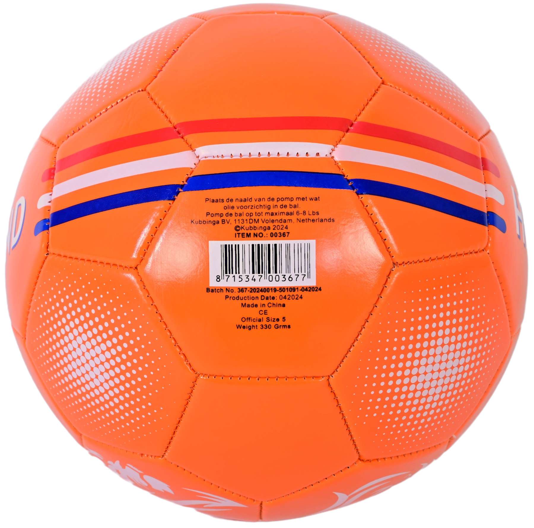 Holland-Fußball aus Kunstleder – Orange 3
