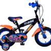 Hot Wheels Kinderfahrrad - Jungen - 12 Zoll - Schwarz Orange Blau - Zwei Handbremsen