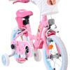 Magic Royals Kinderfahrrad - Mädchen - 14 Zoll - Rosa - Zwei Handbremsen