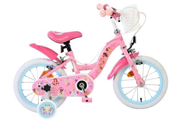 Magic Royals Kinderfahrrad - Mädchen - 14 Zoll - Rosa - Zwei Handbremsen