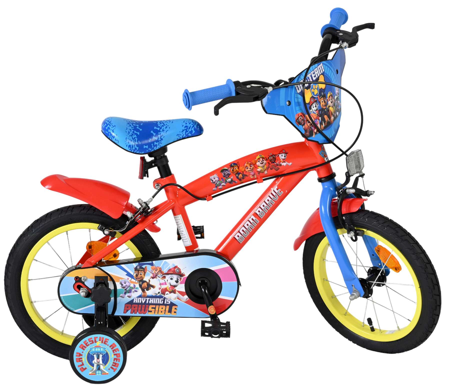 Paw Patrol Kinderfahrrad - Jungen - 14 Zoll - Zwei Handbremsen 10