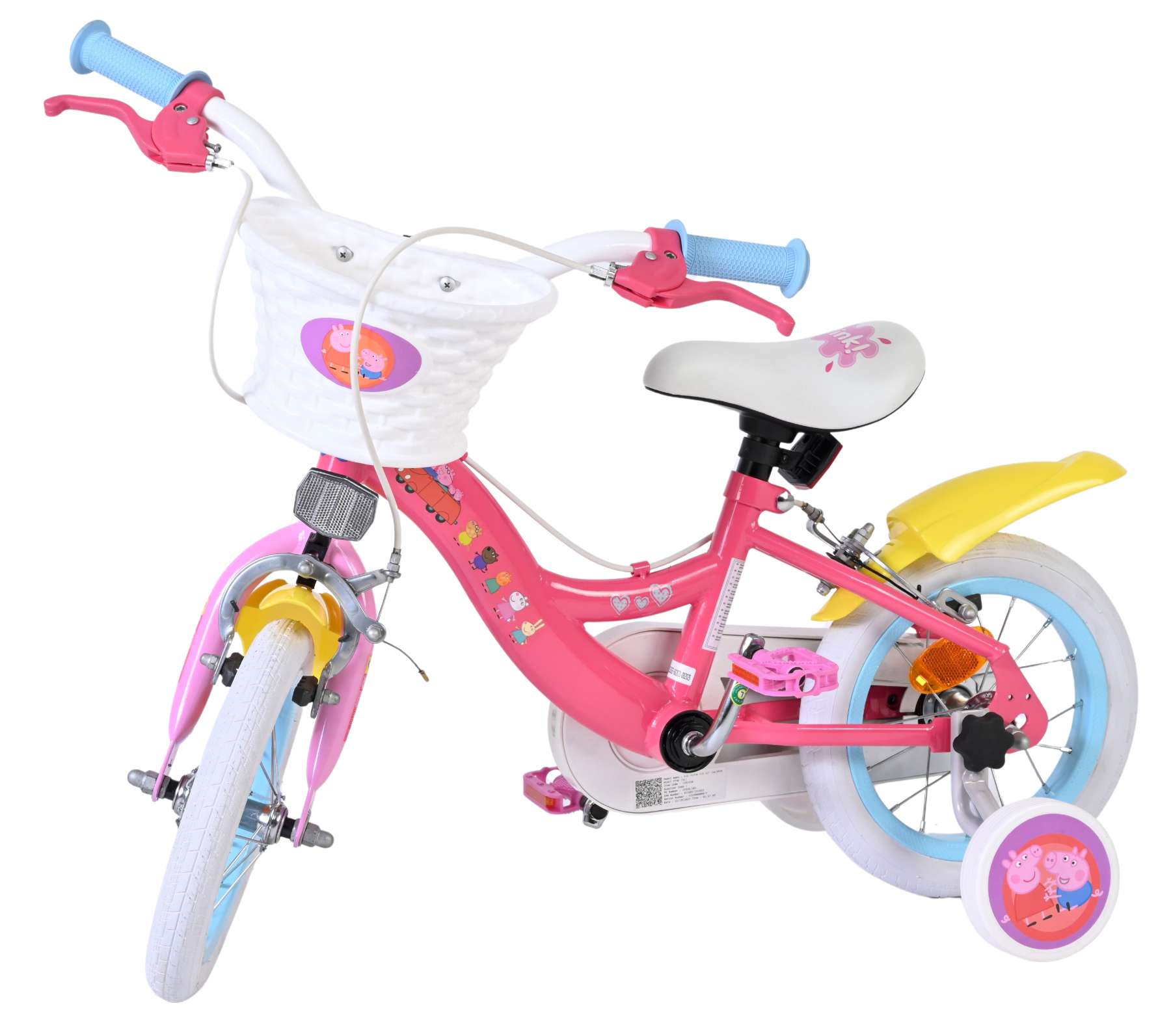 Peppa Pig Kinderfahrrad - Mädchen - 12 Zoll - Rosa - Zwei Handbremsen