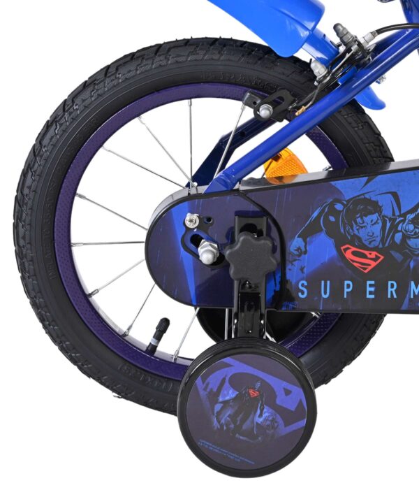 Superman Kinderfahrrad - Jungen - 14 Zoll - Blau - Zwei Handbremsen