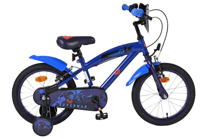 Superman Kinderfahrrad - Jungen - 16 Zoll - Blau - Zwei Handbremsen