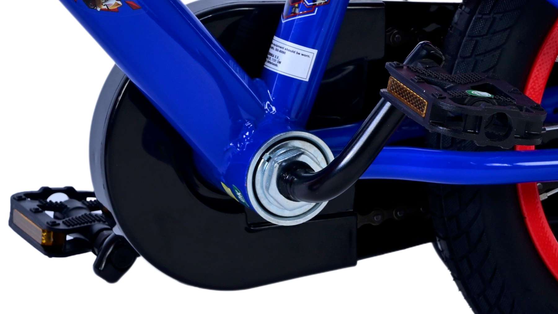 Turbo Crew Kinderfahrrad - Jungen - 12 Zoll - Blau/Rot - Zwei Handbremsen