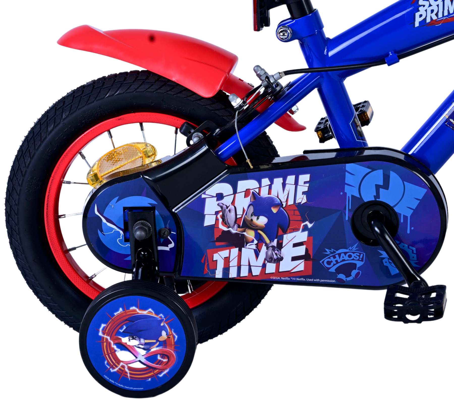 Turbo Crew Kinderfahrrad - Jungen - 12 Zoll - Blau/Rot - Zwei Handbremsen