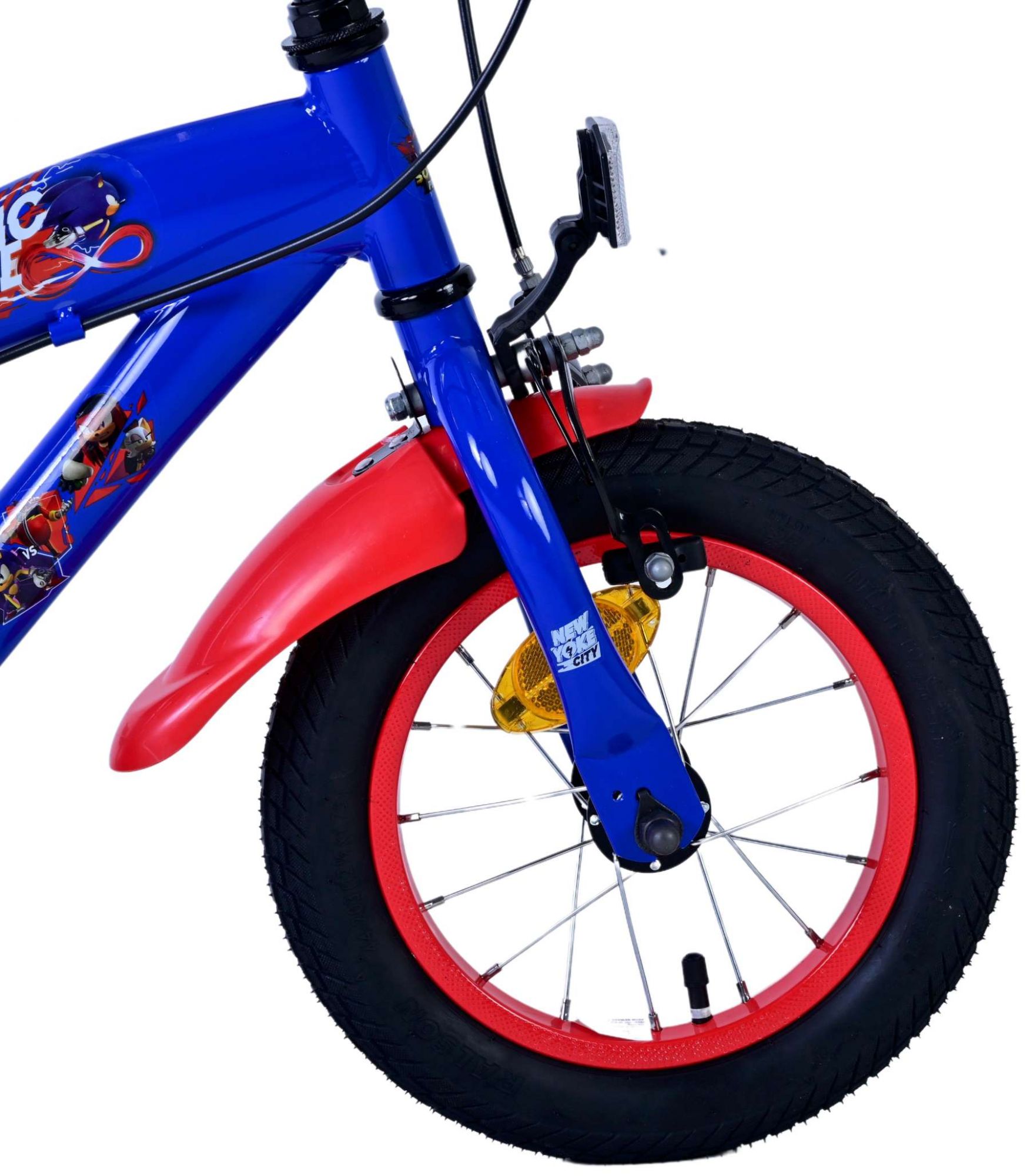 Turbo Crew Kinderfahrrad - Jungen - 12 Zoll - Blau/Rot - Zwei Handbremsen
