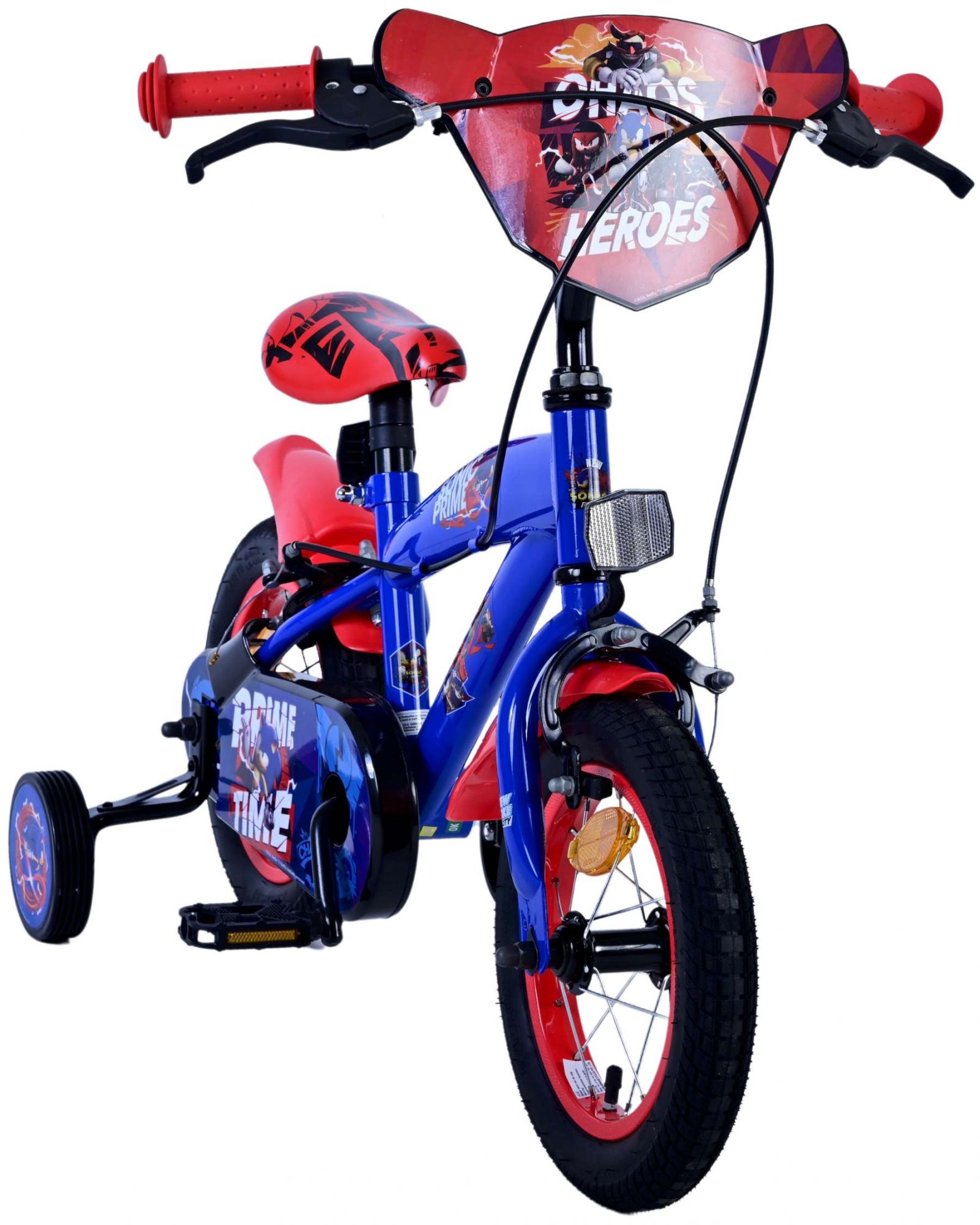 Turbo Crew Kinderfahrrad - Jungen - 12 Zoll - Blau/Rot - Zwei Handbremsen