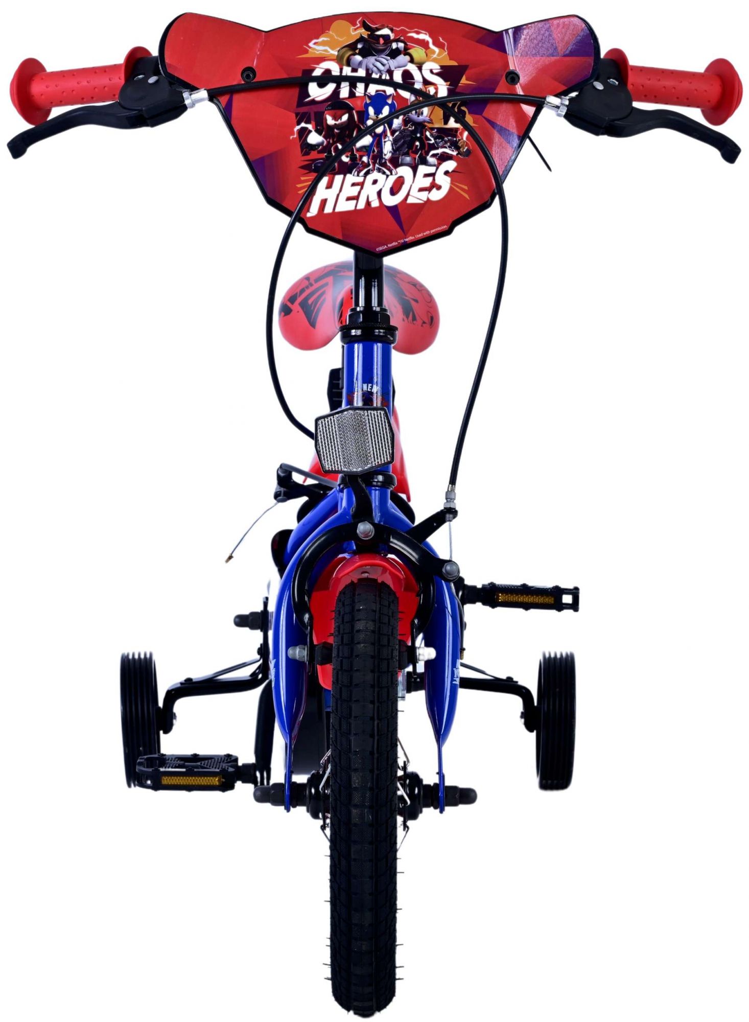 Turbo Crew Kinderfahrrad - Jungen - 12 Zoll - Blau/Rot - Zwei Handbremsen