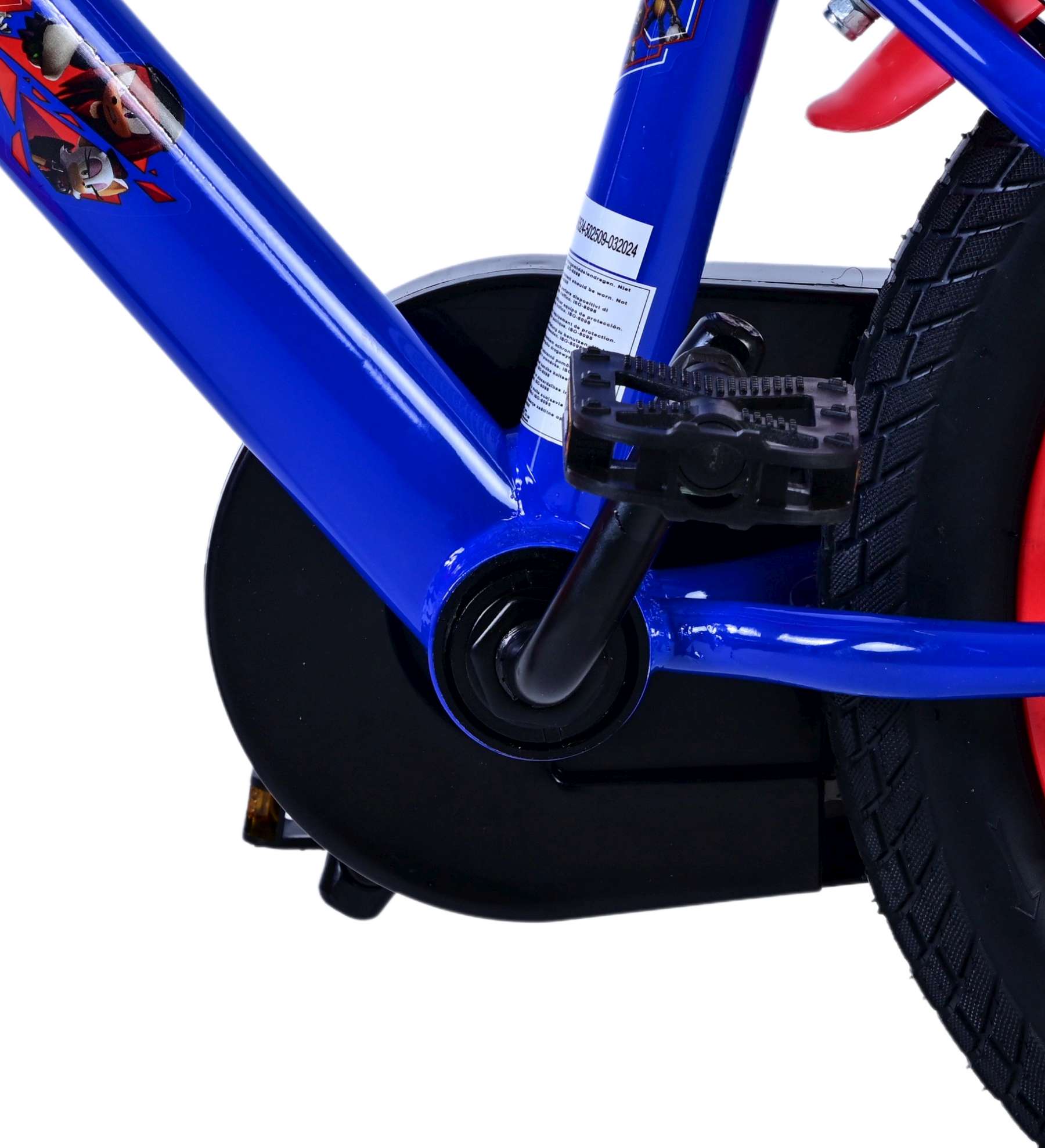Turbo Crew Kinderfahrrad - Jungen - 14 Zoll - Blau/Rot - Zwei Handbremsen
