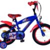 Turbo Crew Kinderfahrrad - Jungen - 14 Zoll - Blau/Rot - Zwei Handbremsen