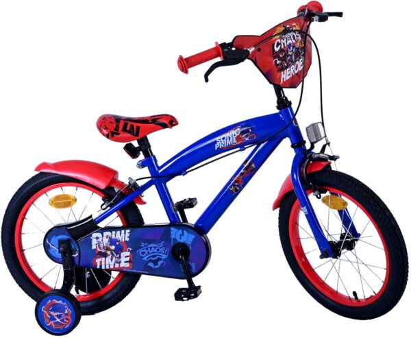 Turbo Crew Kinderfahrrad - Jungen - 16 Zoll - Blau/Rot - Zwei Handbremsen