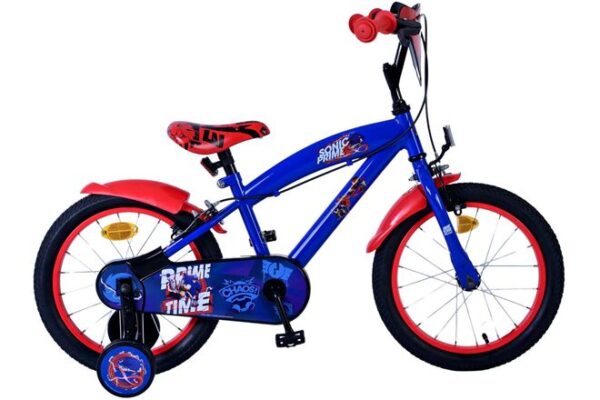 Turbo Crew Kinderfahrrad - Jungen - 16 Zoll - Blau/Rot - Zwei Handbremsen