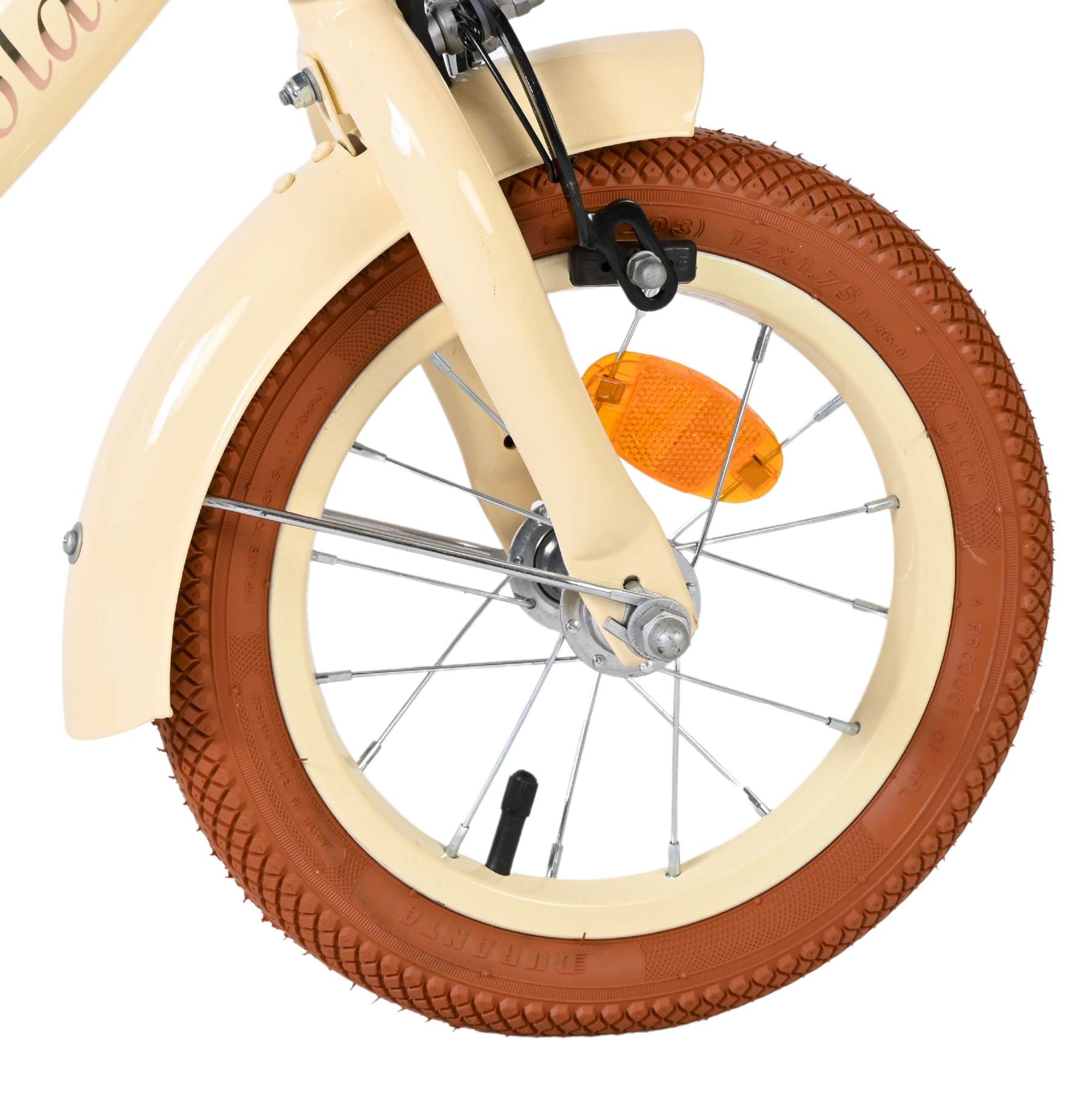 Volare Ashley Kinderfahrrad - Mädchen - 12 Zoll - Creme - Zwei Handbremsen