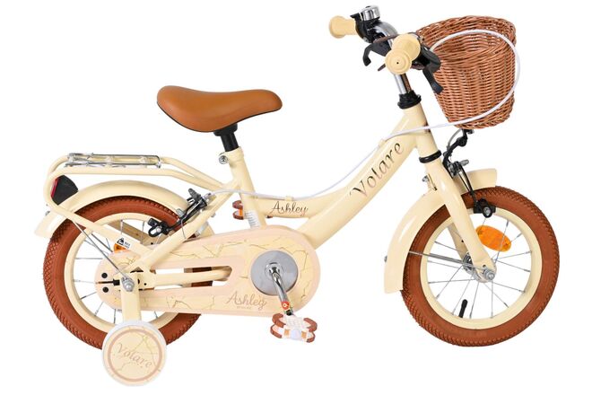 Volare Ashley Kinderfahrrad - Mädchen - 12 Zoll - Creme - Zwei Handbremsen