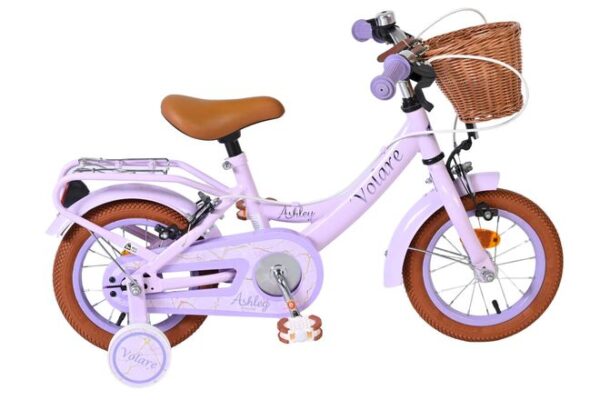 Volare Ashley Kinderfahrrad - Mädchen - 12 Zoll - Lila - Zwei Handbremsen