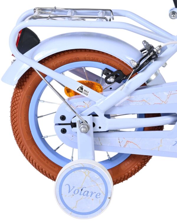 Volare Ashley Kinderfahrrad - Mädchen - 12 Zoll - Pastellblau - Zwei Handbremsen