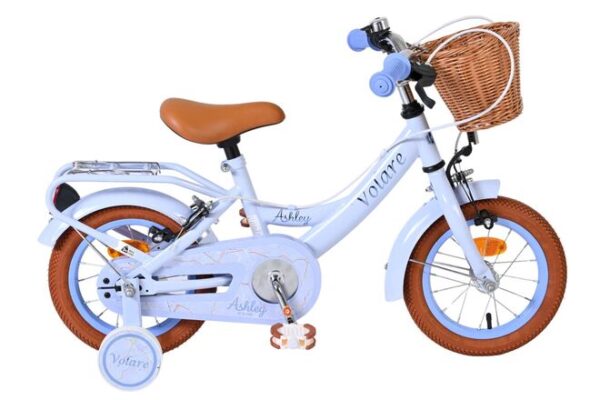 Volare Ashley Kinderfahrrad - Mädchen - 12 Zoll - Pastellblau - Zwei Handbremsen
