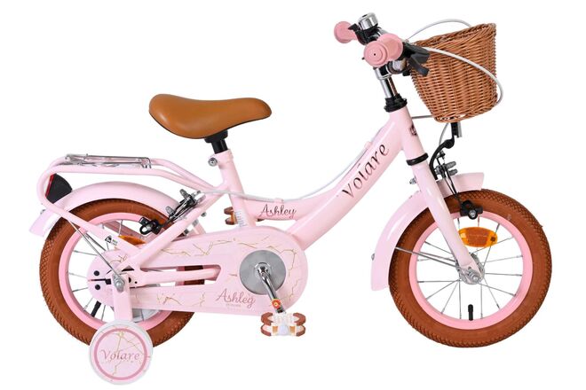 Volare Ashley Kinderfahrrad - Mädchen - 12 Zoll - Rosa - Zwei Handbremsen
