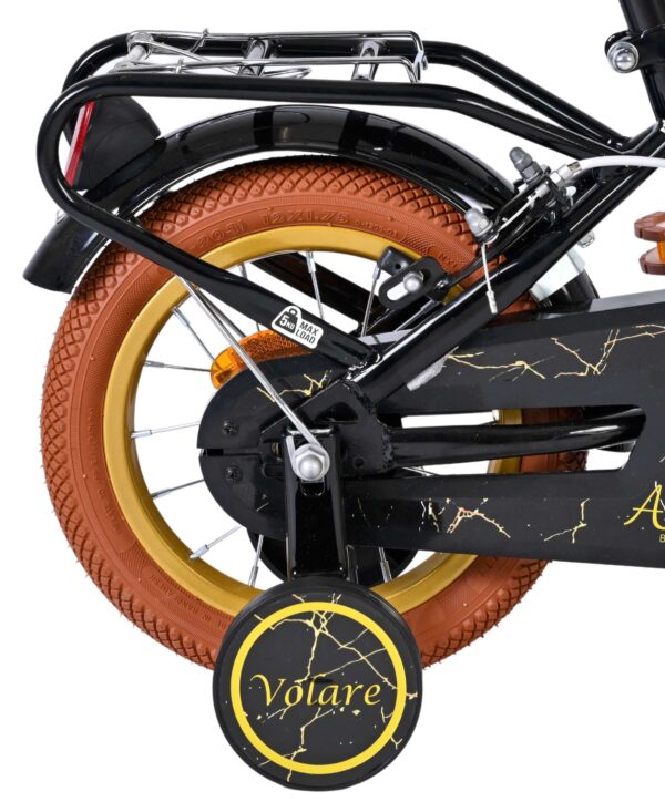 Volare Ashley Kinderfahrrad - Mädchen - 12 Zoll - Schwarz - Zwei Handbremsen