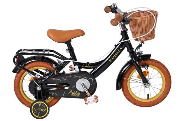 Volare Ashley Kinderfahrrad - Mädchen - 12 Zoll - Schwarz - Zwei Handbremsen