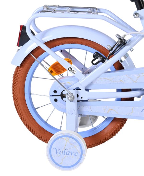 Volare Ashley Kinderfahrrad - Mädchen - 14 Zoll - Pastellblau - Zwei Handbremsen