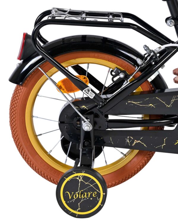 Volare Ashley Kinderfahrrad - Mädchen - 14 Zoll - Schwarz - Zwei Handbremsen