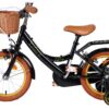 Volare Ashley Kinderfahrrad - Mädchen - 14 Zoll - Schwarz - Zwei Handbremsen 7
