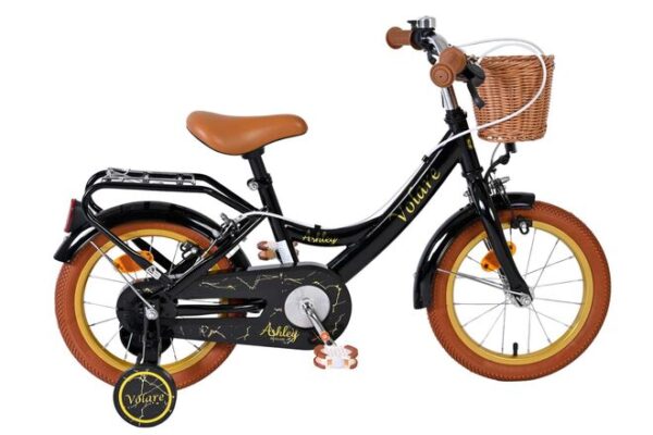 Volare Ashley Kinderfahrrad - Mädchen - 14 Zoll - Schwarz - Zwei Handbremsen