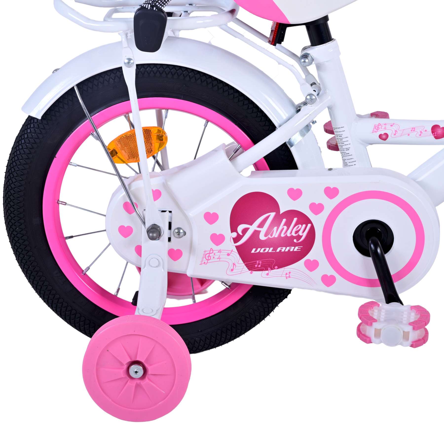 Volare Ashley Kinderfahrrad – Mädchen – 14 Zoll – Weiß 3