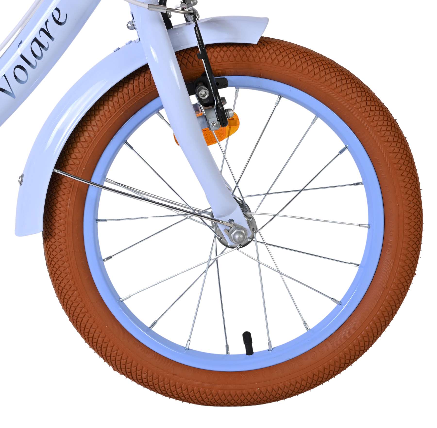 Volare Ashley Kinderfahrrad - Mädchen - 16 Zoll - Pastellblau - Zwei Handbremsen