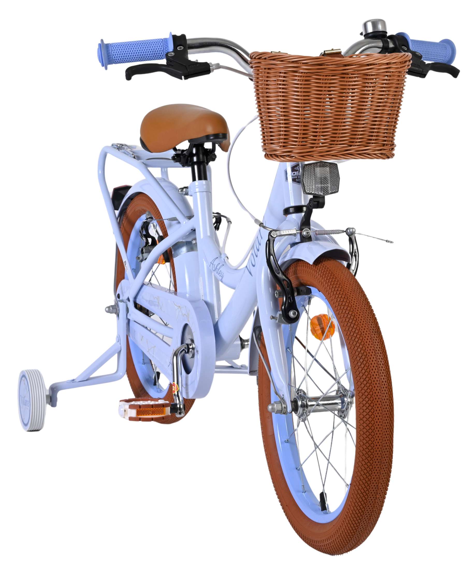 Volare Ashley Kinderfahrrad - Mädchen - 16 Zoll - Pastellblau - Zwei Handbremsen