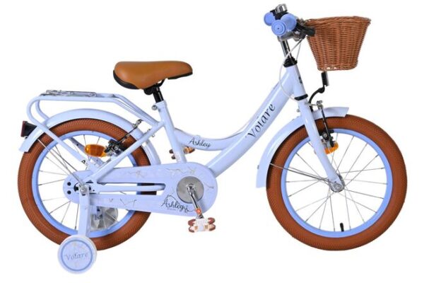 Volare Ashley Kinderfahrrad - Mädchen - 16 Zoll - Pastellblau - Zwei Handbremsen
