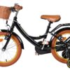 Volare Ashley Kinderfahrrad - Mädchen - 16 Zoll - Schwarz - Zwei Handbremsen