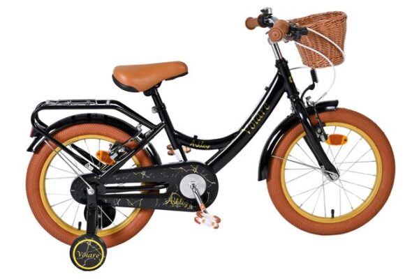 Volare Ashley Kinderfahrrad - Mädchen - 16 Zoll - Schwarz - Zwei Handbremsen