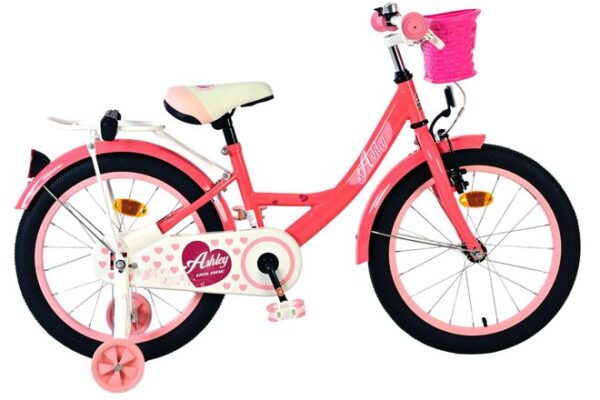 Volare Ashley Kinderfahrrad - Mädchen - 18 Zoll - Rosa/Rot
