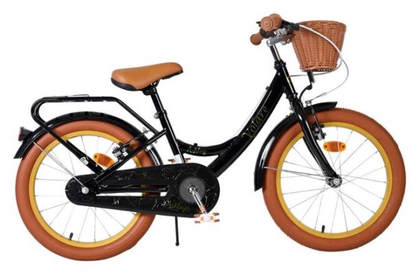 Volare Ashley Kinderfahrrad - Mädchen - 18 Zoll - Schwarz - Zwei Handbremsen